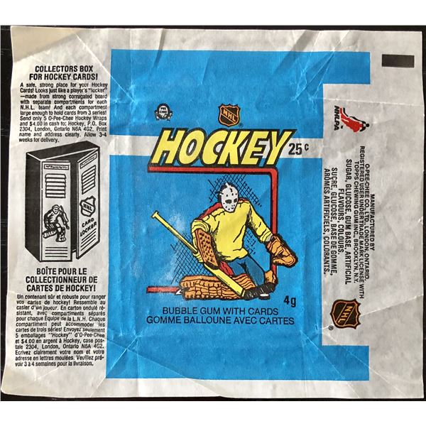 1982-83 O-PEE-CHEE NHL HOCKEY WRAPPER