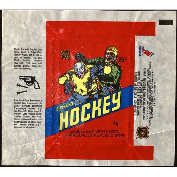 1981-82 O-PEE-CHEE NHL HOCKEY WRAPPER