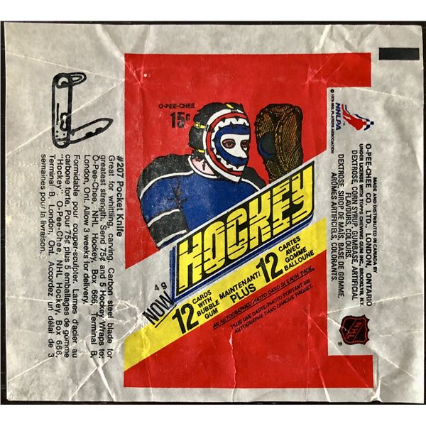 1977-78 O-PEE-CHEE NHL HOCKEY WRAPPER