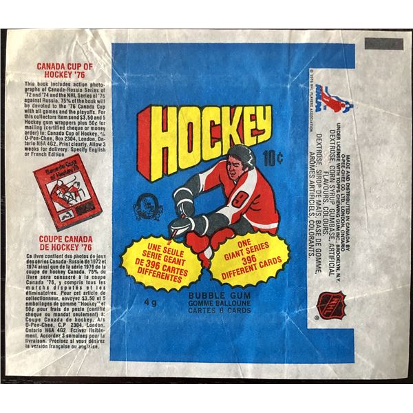 1976-77 O-PEE-CHEE NHL HOCKEY WRAPPER