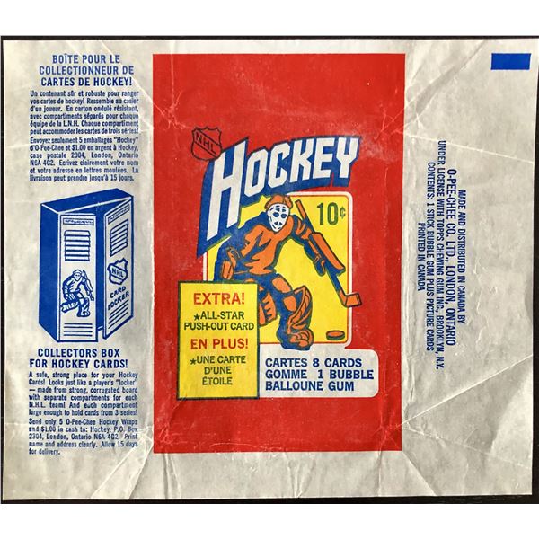 1972-73 O-PEE-CHEE NHL HOCKEY WRAPPER
