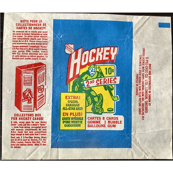 1972-73 O-PEE-CHEE NHL HOCKEY 2nd SERIES WRAPPER