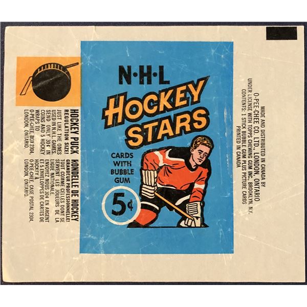 1967-68 O-PEE-CHEE NHL HOCKEY WRAPPER