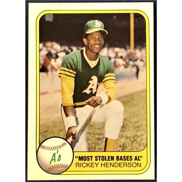 1981 FLEER RICKEY HENDERSON (HOF)