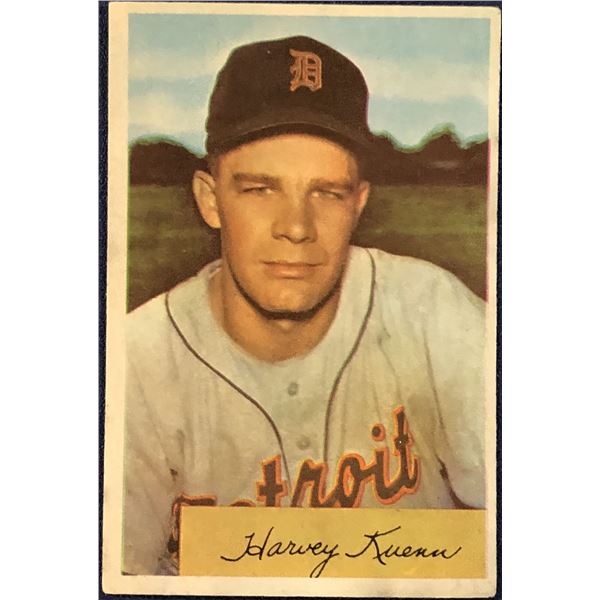 1954 BOWMAN BASEBALL HARVEY KUENN ROOKIE CARD