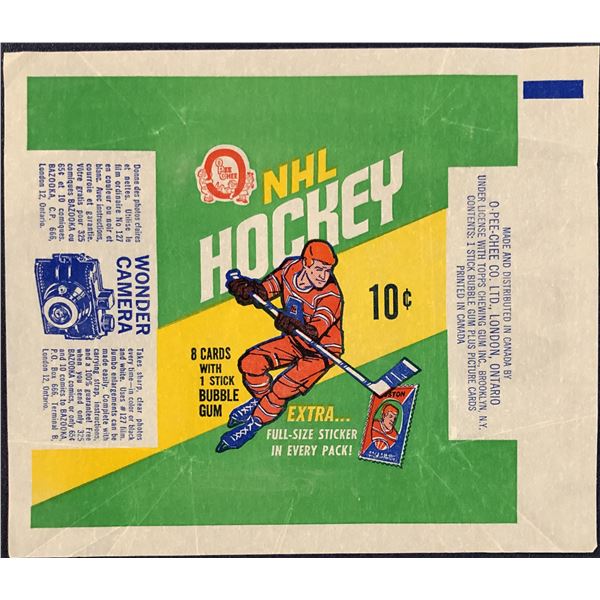 1970-71 O-PEE-CHEE NHL HOCKEY WRAPPER