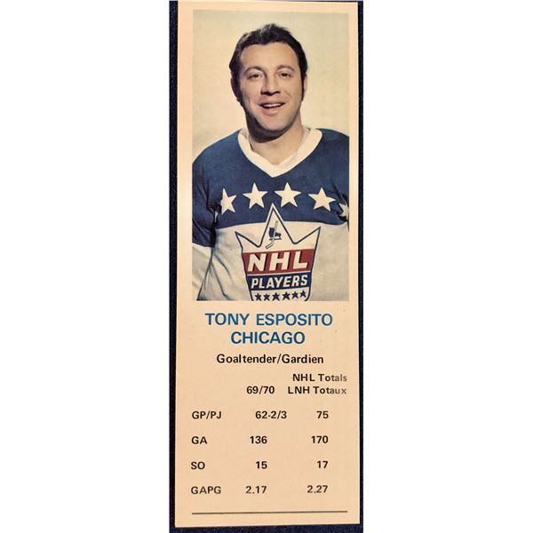 1970-71 DAD'S COOKIES TONY ESPOSITO (HOF)