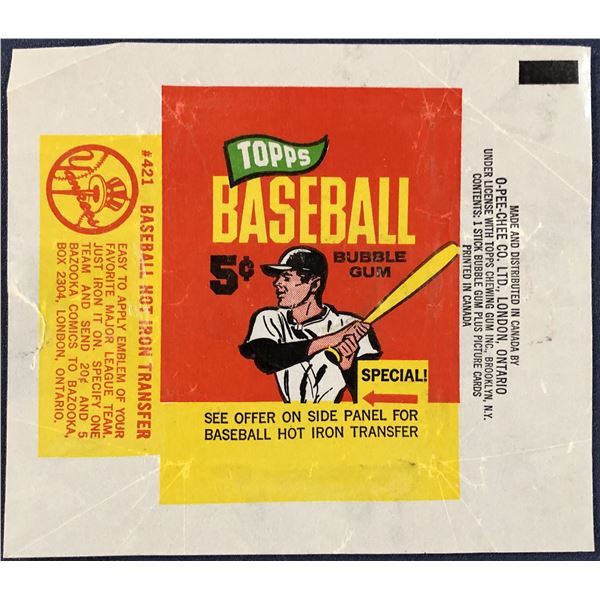 1965 TOPPS BASEBALL WRAPPER