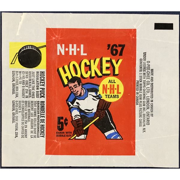 1966-67 O-PEE-CHEE NHL HOCKEY WRAPPER - ORR ROOKIE YEAR