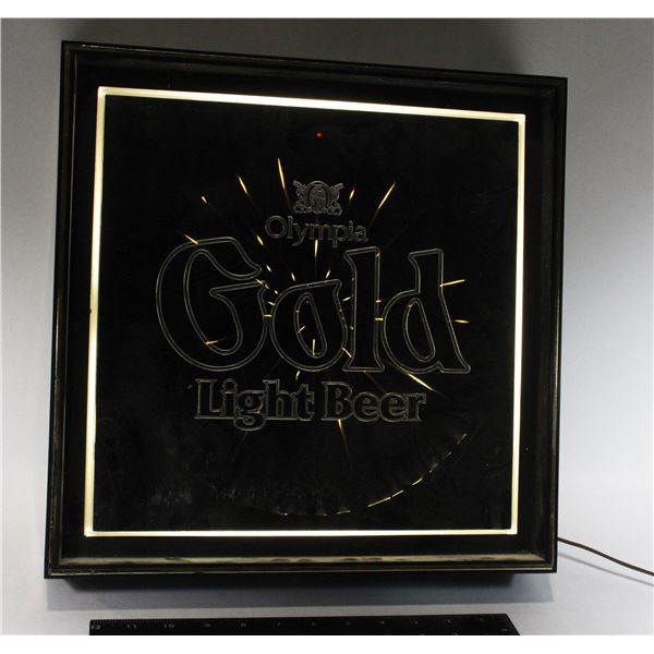 VINTAGE OLYMPIA BEER "GOLD STAR LIGHT SIGN"
