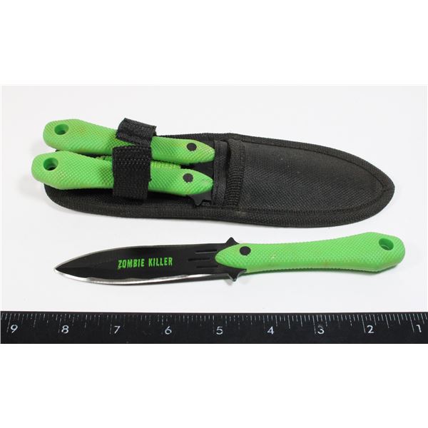 NEW SET OF "ZOMBIE KILLER" THROWING KNIVES