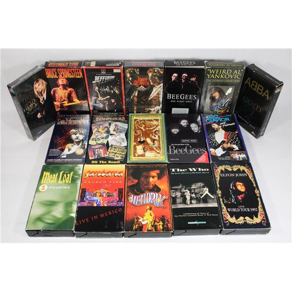 17 VHS CONCERTS- THEWHO,CLAPTON,MEAT LOAF,HENDRIX