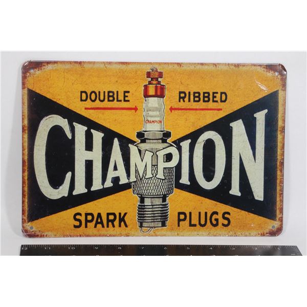 VINTAGE CHAMPION SPARK PLUG PLATE
