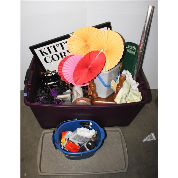 *BAILIFF SEIZURE* LARGE TOTE OF MISC ITEMS INCLUDIN