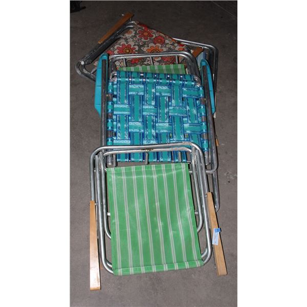 5 FOLD UP LAWN CHAIRS