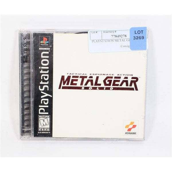 PLAYSTATION METAL GEAR SOLID