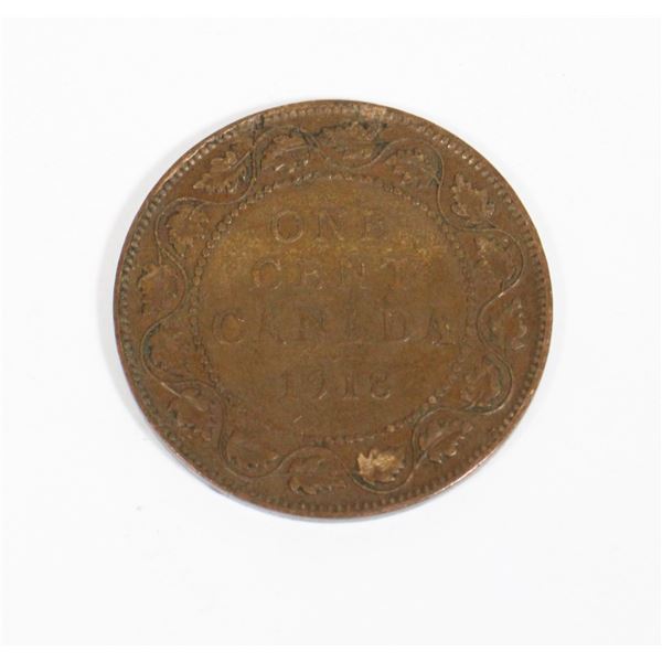 1918 CANADIAN ONE CENT COIN