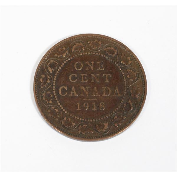 1918 CANADIAN ONE CENT COIN