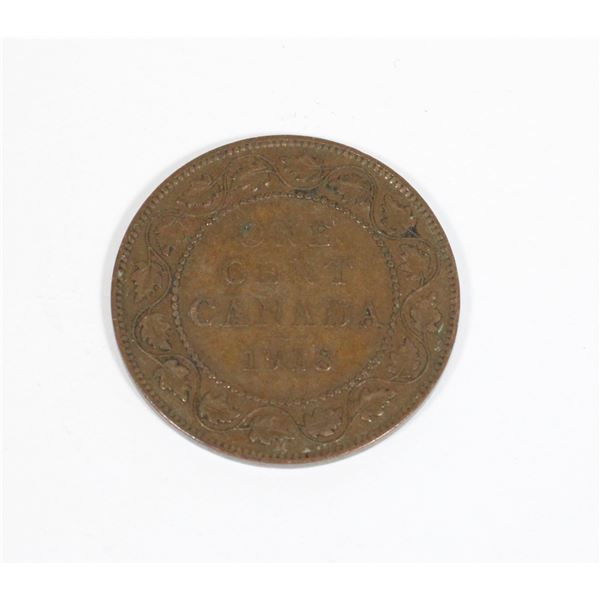 1918 CANADIAN ONE CENT COIN