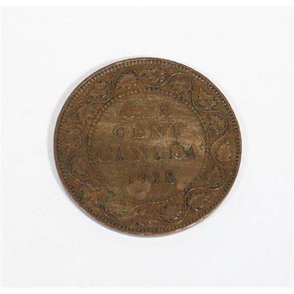 1918 CANADIAN ONE CENT COIN