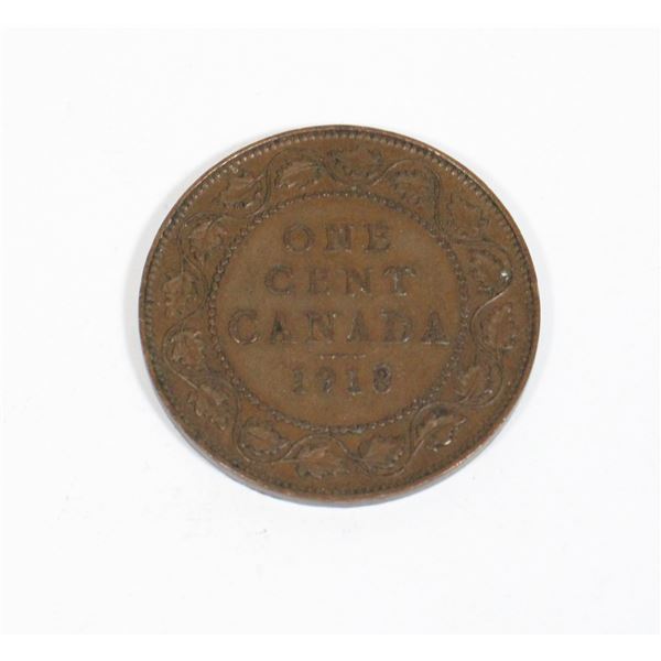 1918 CANADIAN ONE CENT COIN
