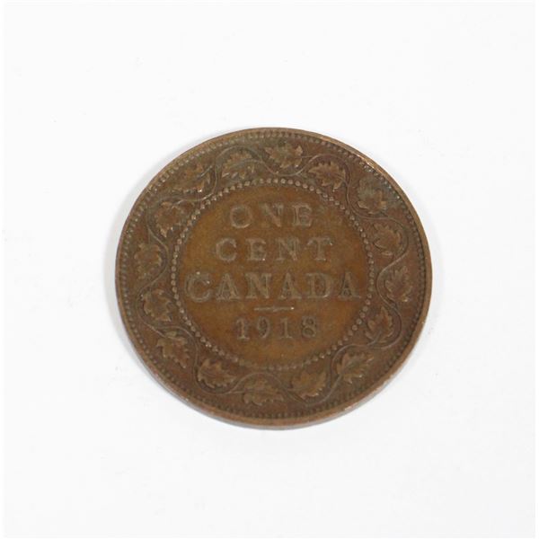 1918 CANADIAN ONE CENT COIN