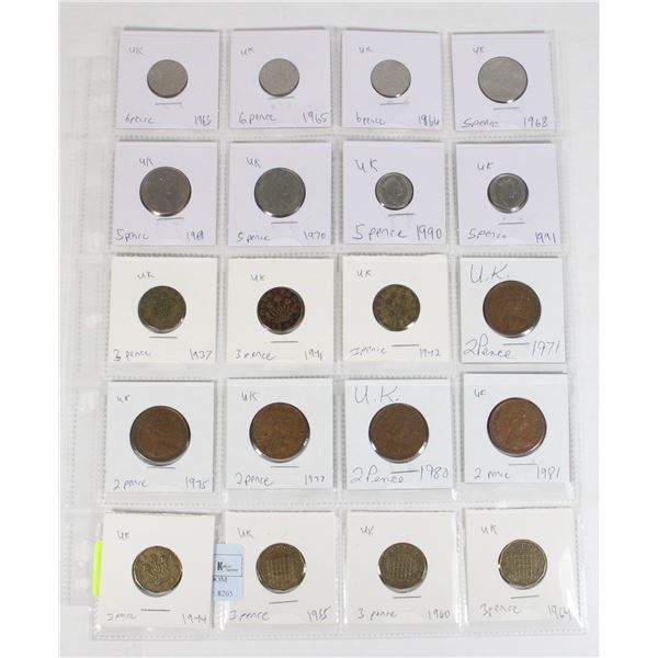 20 COINS ALL UNITED KINGDOM PAGE 2 OF 4 NO DUPLICA