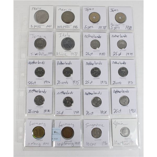 20 COINS 8 COUNTRIES