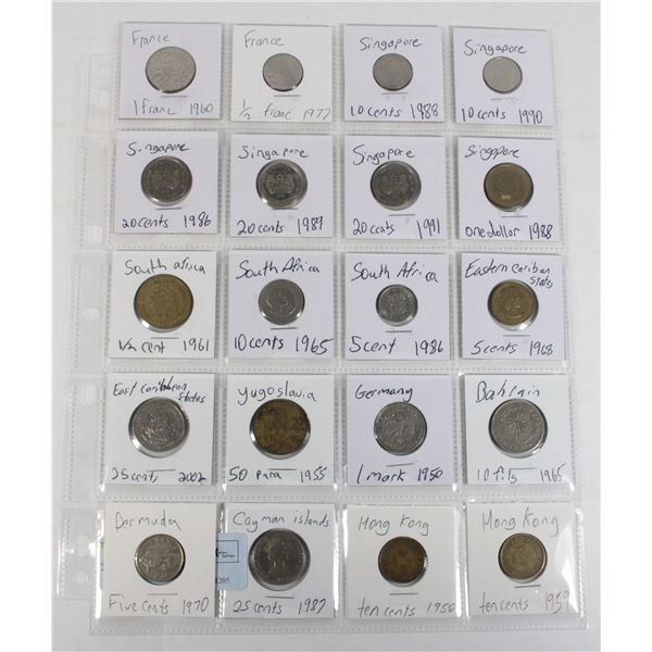 20 COINS 10 COUNTRIES