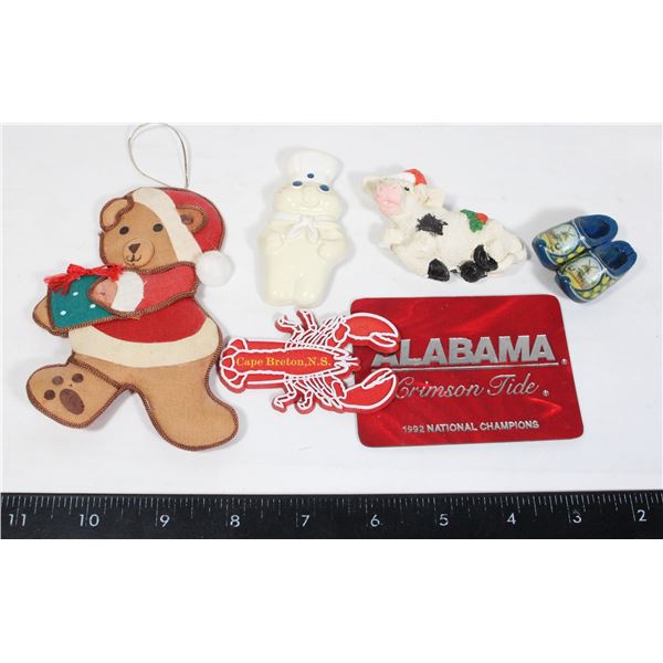 1 BOX OF ASSORTED FRIDGE MAGNETS