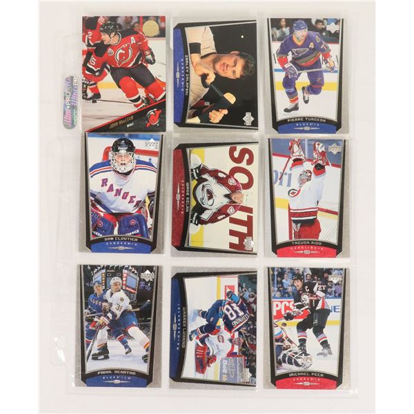 1 SHEET OF ASSORTED NHLPA UPPER DECK HOCKEY CARDS