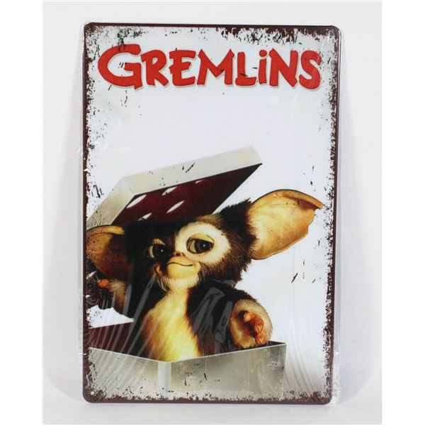 NEW GREMLINS REPLICA MOVIE POSTER METAL SIGN GIZMO