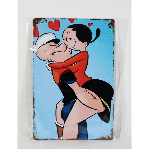 NEW ROMANTIC POPEYE THE SAILOR MAN METAL SIGN