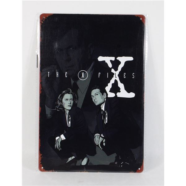 NEW X-FILES THEME CARTOON DESIGN METAL SIGN