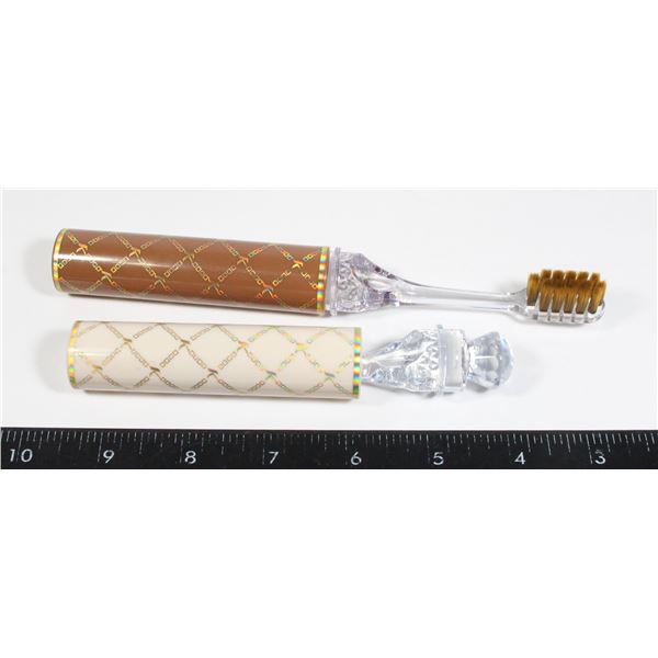 2 NEW TRAVEL TOOTHBRUSHES