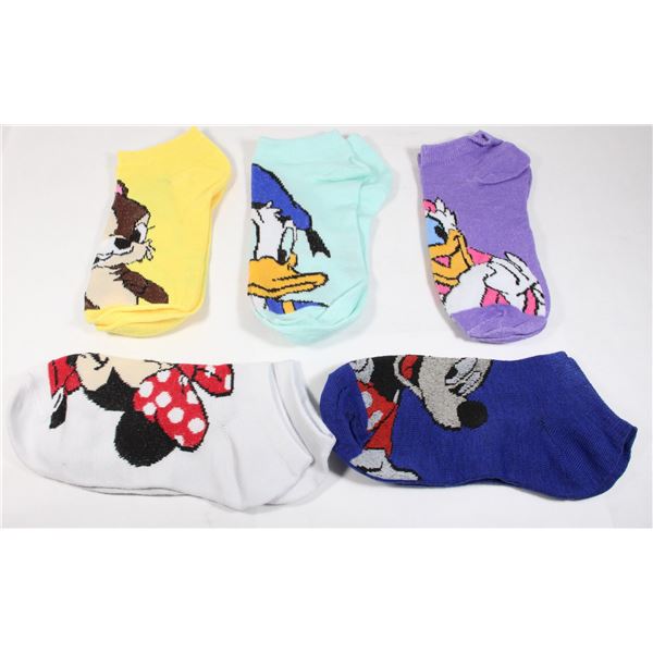 5 NEW PAIRS OF DISNEY THEME SOCKS
