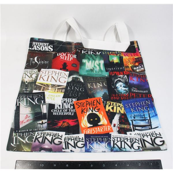 NEW FABRIC STEPHEN KING BOOK THEME TOTE BAG