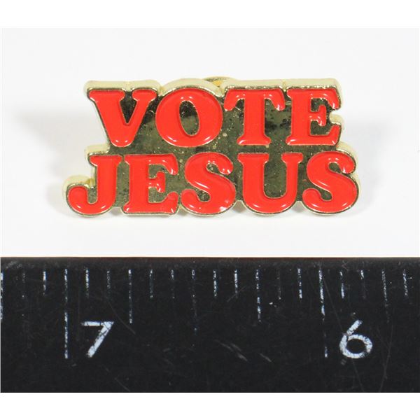 NEW VOTE JESUS LAPEL PIN