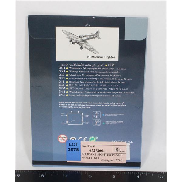 NEW HURRICANE FIGHTER PLANE METAL MODEL KIT