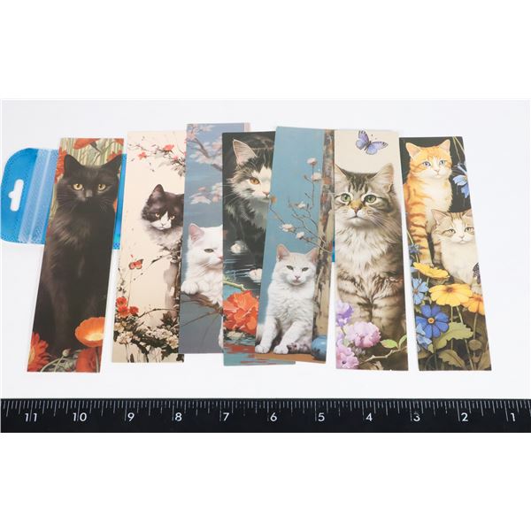 7 NEW JAPANESE CAT THEME PAPER BOOK MARKS