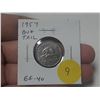 Image 1 : 1957 Bug Tail Nickel 5 Cents. There is a small Die Chip on the end of the beaver’s tail tha