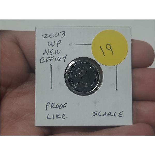 2003 WP New Effigy Canadian 10 Cents. Proof Like. Scarce.