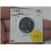 Image 1 : 1992 Caribou 25 Cents. Proof Like. Scarce.