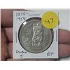 Image 1 : 1858 – 1958 Canadian Silver Dollar. Commemorates British Columbia becoming a Crown Colony. 