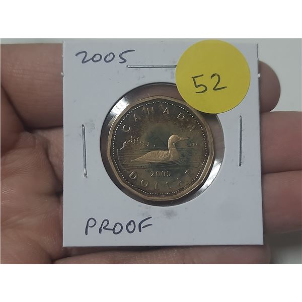 2005 Proof Loonie. Ultra Heavy Cameo.