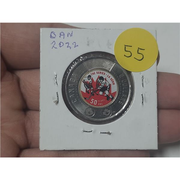 2022 50th Anniversary of the Canada-Russia Hockey Series in 1972. Colourized. BU.