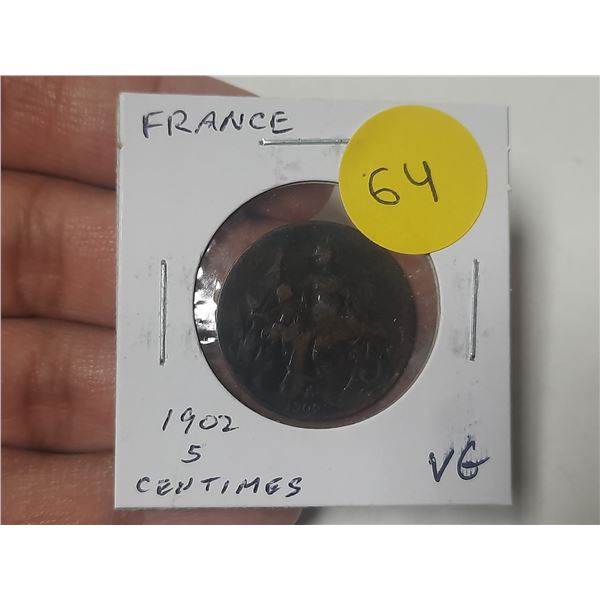 France. 1902 5 Centimes. VG.