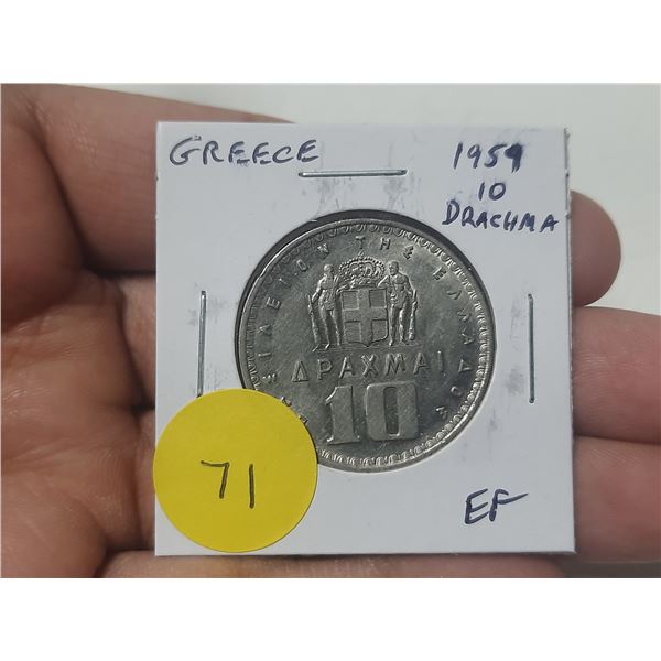 Greece. 1959 10 Drachma. EF.