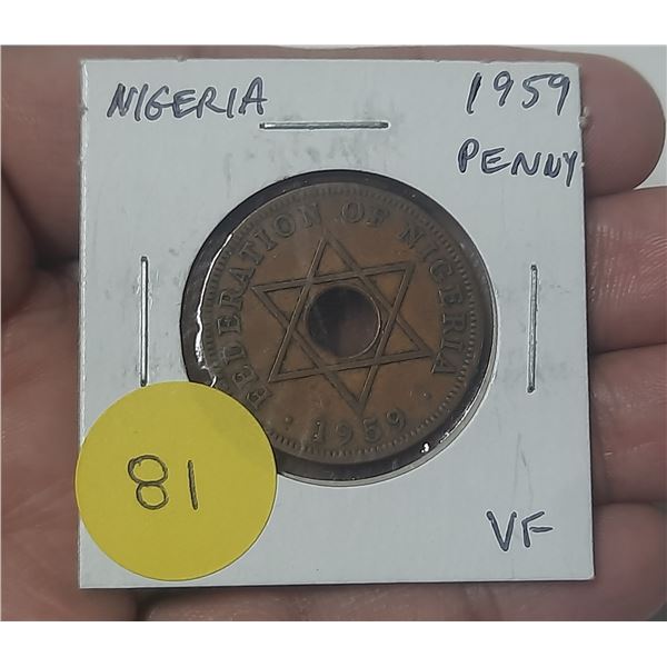 Nigeria. 1959 1 Penny. VF.
