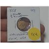 Image 1 : 1858 California Half Dollar Gold. This is not made of Gold. AU.